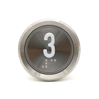 White Lift Control Elevator Push Buttons For Elevator COP LOP With Braille