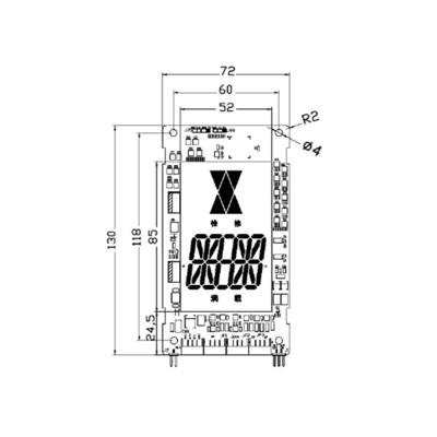 Lift Elevator Segment LCD Floor Display Screen White Letter Elevator Spare Parts
