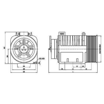 220V 380V Elevator Traction Machine Gearless Traction Elevator Motor Ratio