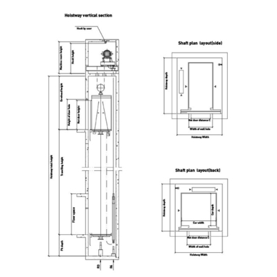 1.75m/S 10 Persons Automatic Passenger Lifts For Homes 1300 X 1250mm