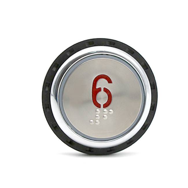 Elevator Floor Cop Lop Elevator Push Button 27mm Red Number Touch Call Button